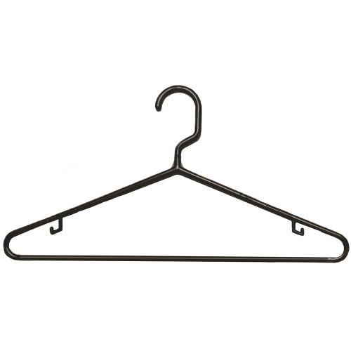 Plastic Tubular Hanger with Hooks, White